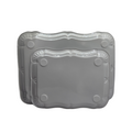 White Metal Serving Tray Set | 2pc, Food-Safe, Minimalist Design, 36.2cm & 28.5cm - SuperSaverAU - view 2