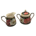 Poppies-on-Black Fine Bone China Milk & Sugar Bowls Set of 2 - SuperSaverAU - view 2
