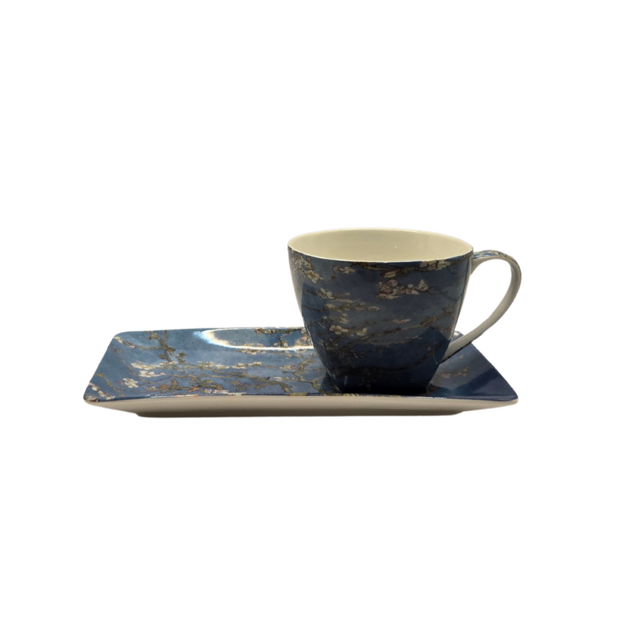 Premium Van Gogh Almond Blossom Bone China Cup & Saucer Set – 250ml