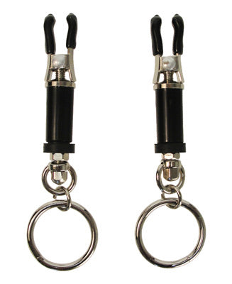 Master Series Bondage Ring Barrel Clamps - Heavy-Duty Clamps with Rings