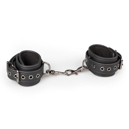 Fetish Collection Adjustable Handcuffs - Black Faux Leather