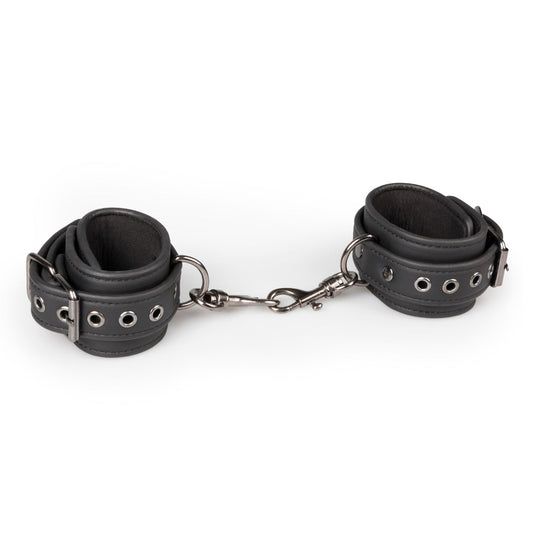 Fetish Collection Adjustable Handcuffs - Black Faux Leather