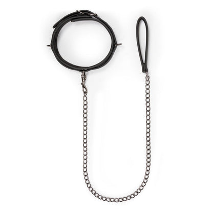 Fetish Collection Bondage Collar with Leash - Adjustable, Comfortable