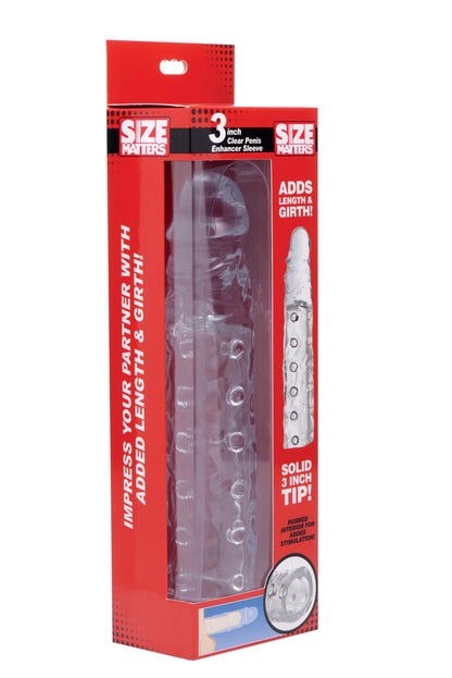 Size Matters Clear Penis Enhancer Sleeve Adds 3In Length
