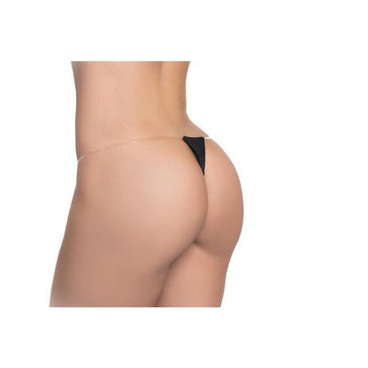 Mapale Microfiber Teeny Thong - Black - Medium/Large