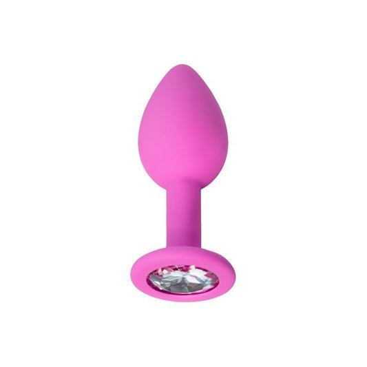 Todo Glistening Pink Anal Plug - 7 cm Silicone for Beginners
