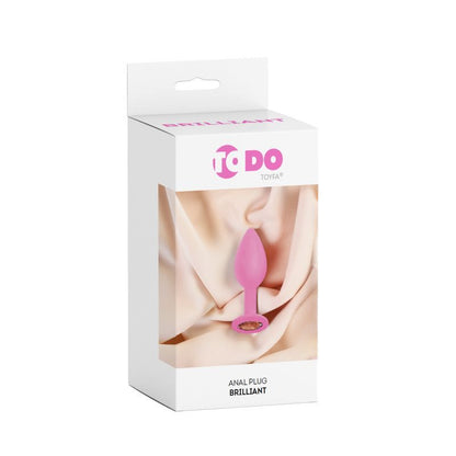 Todo Glistening Pink Anal Plug - 7 cm Silicone for Beginners