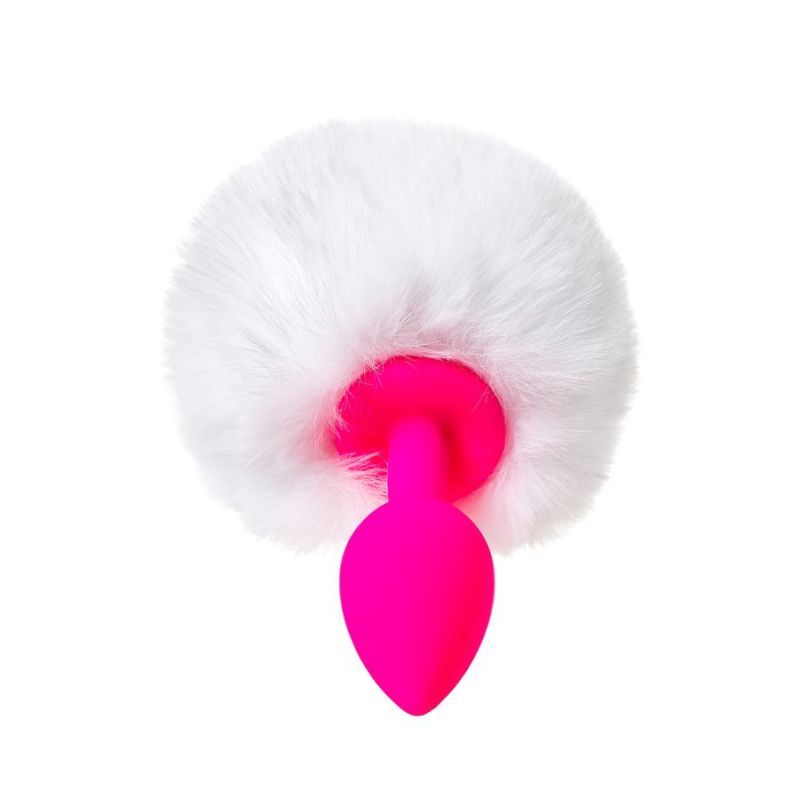 Todo Sweet Bunny Tail Anal Plug - White and Pink