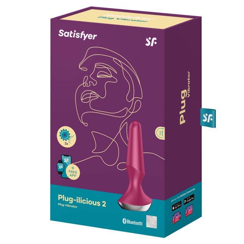 Satisfyer Plug-Ilicious 2 - Berry Anal Vibrator, Rechargeable