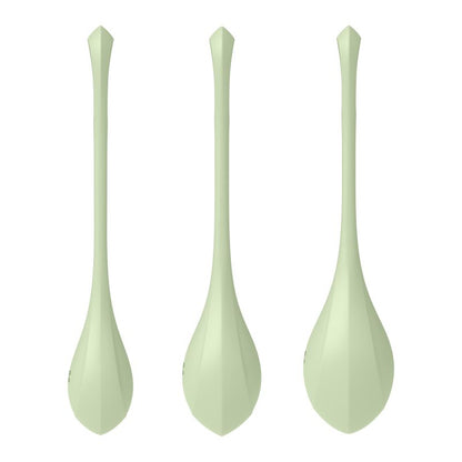 Satisfyer Yoni Power Balls 2 - Green, 3 Pc Set, Silicone