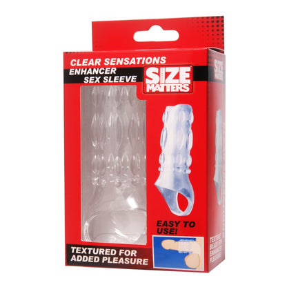 Size Matters Clear Sensations Enhancer Sex Sleeve - Clear