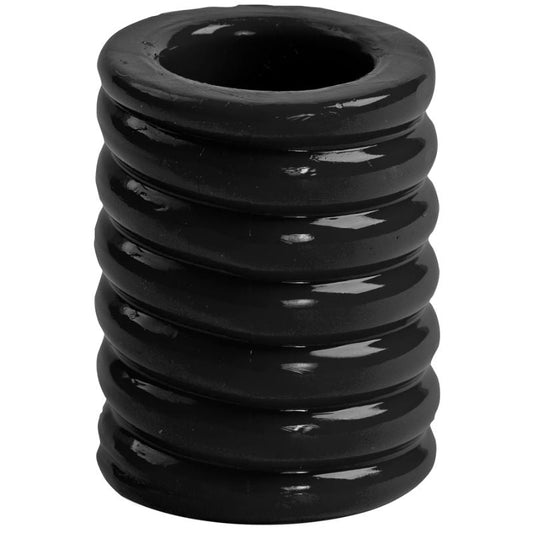 Titanmen Ribbed Cock Cage Sleeve - Black