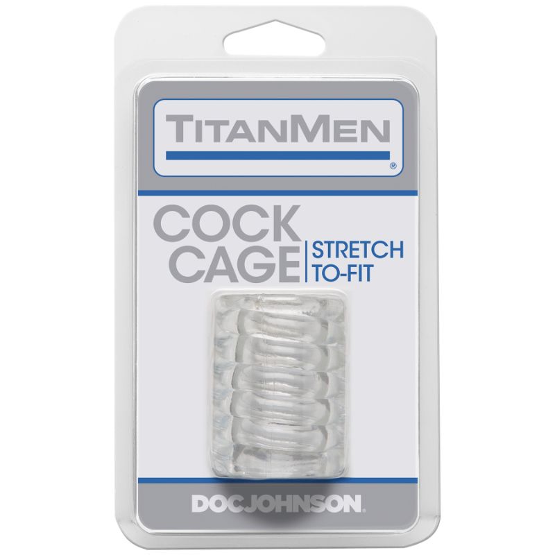 Titanmen Ribbed Cock Cage Sleeve - Black