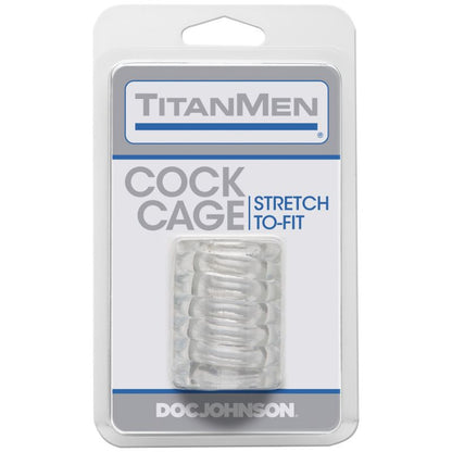 Titanmen Ribbed Cock Cage Sleeve - Black