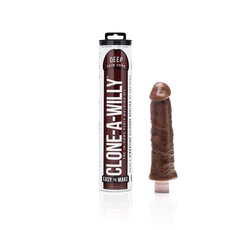 Clone A Willy Deep Skin Tone - Vibrating Silicone Replica