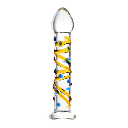 Sexus Glass Dildo - Yellow - 17.2Cm