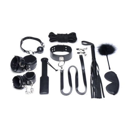 Strict Deluxe 10-Piece Bondage Set Black
