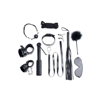 Strict Deluxe 10-Piece Bondage Set Black