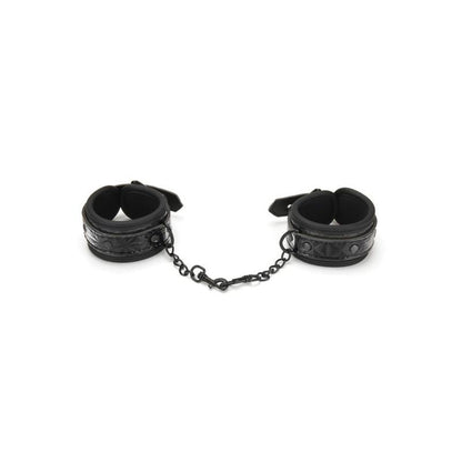 Whip Smart Diamond Handcuffs Black - Versatile Restraint
