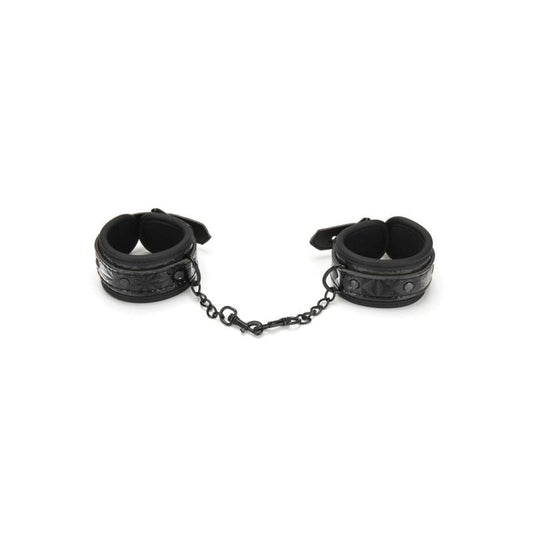 Whip Smart Diamond Handcuffs Black - Versatile Restraint