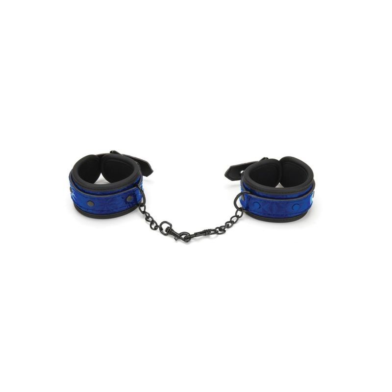 Whip Smart Diamond Handcuffs Blue - Versatile Restraint