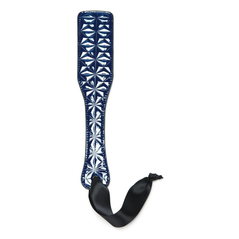 Whip Smart Diamond Collar and Leash - Blue, Stylish Restraint