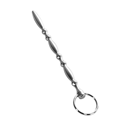 Metal Silver Urethral Plug with Rings for Comfort and Control
