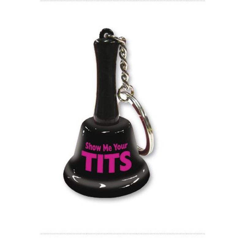 Show Me Your Tits Mini Bell Keychain - Fun Novelty Gift