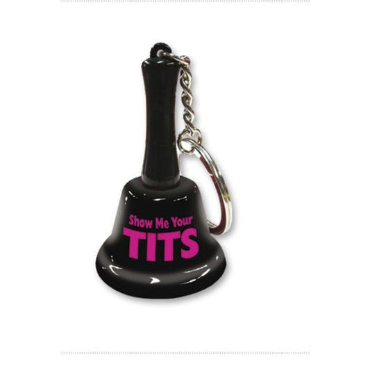 Show Me Your Tits Mini Bell Keychain - Fun Novelty Gift