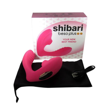 Shibari Beso Plus G-Spot & Clitoral Vibrator - 10 Suction & Vibration Modes, Pink
