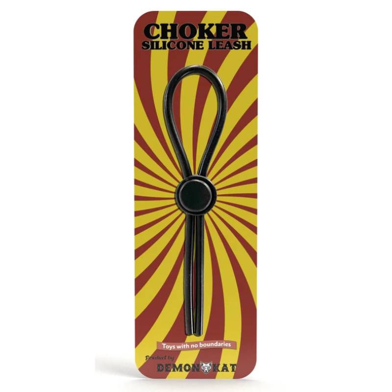 Demon Kat Hypoallergenic Silicone Choker Leash - Black