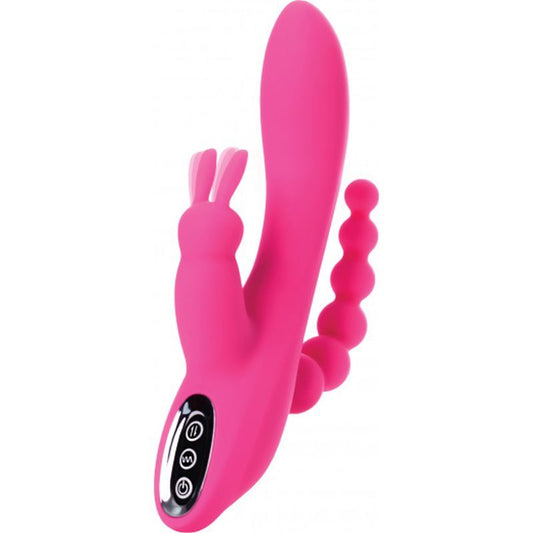 Jos Spanky Triple Stimulator - Pink, 7 Vibration Modes