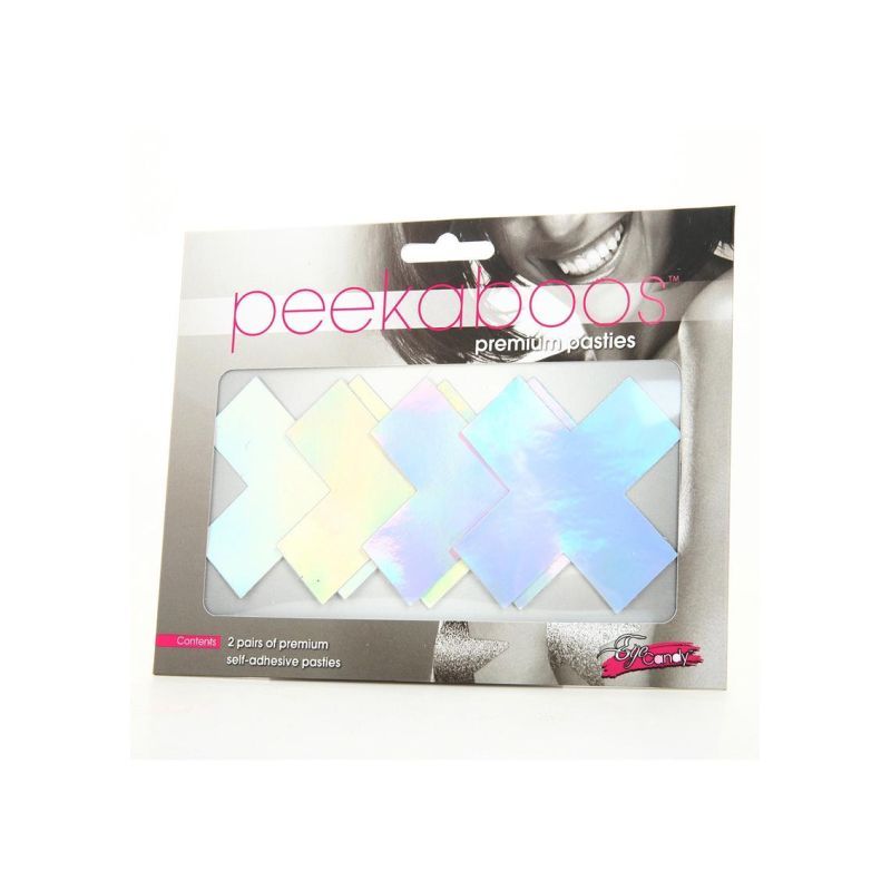 Peekaboo Pasties - Iridescent X Shape for Bold Fashion