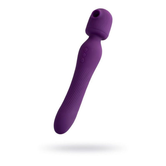 Jos Kisom 2-in-1 Wand Massager & Air Pulse Stimulator - Violet