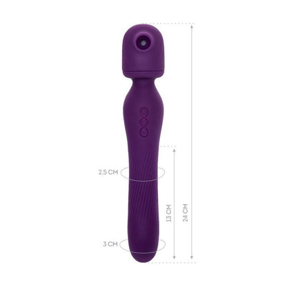 Jos Kisom 2-in-1 Wand Massager & Air Pulse Stimulator - Violet