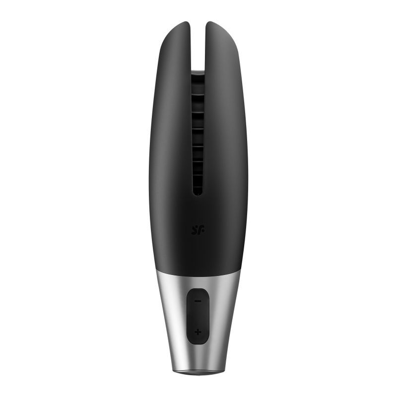 Satisfyer Power Masturbator - Black & Silver - 14 Vibration Modes