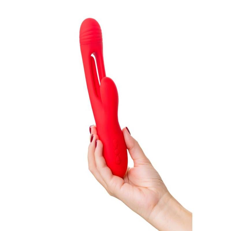 Jos Patti Moving Tongue Rabbit Vibrator - Red