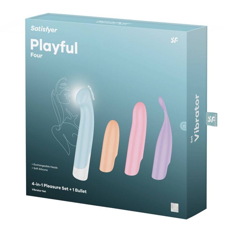 Satisfyer Playful Four - 4-In-1 Interchangeable Vibrator Set