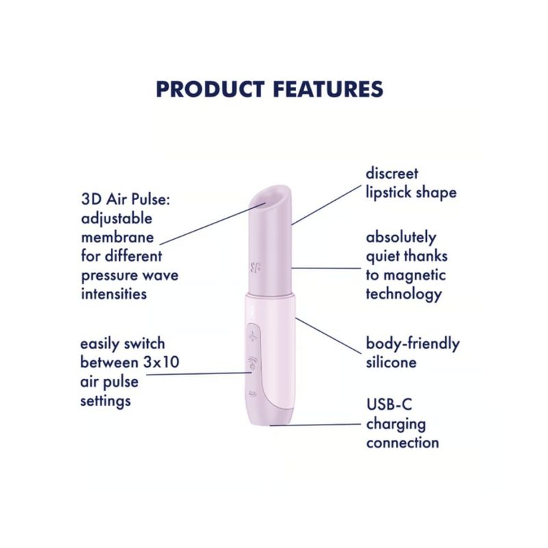 Satisfyer Secret Kiss Clitoral Stimulator - Discreet, Waterproof, USB-C Rechargeable