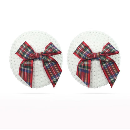 Lovetoy Nipple Pasties Twin Pack - White, Cross Pattern