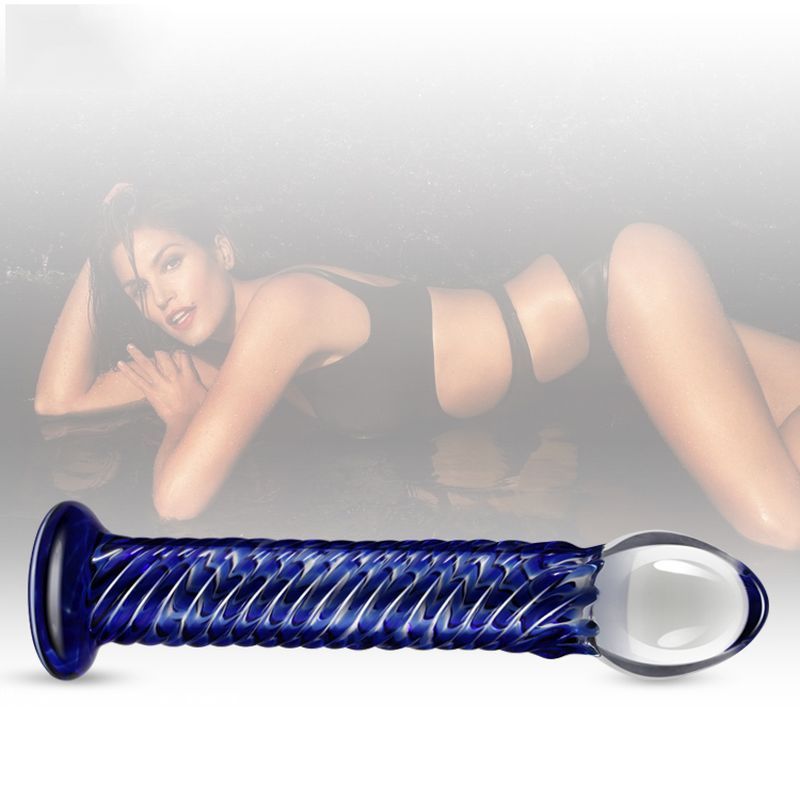 Glass Romance Blue 7.5-Inch Dildo - Elegant Design