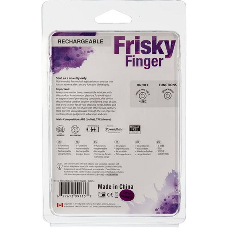 Penthouse Frisky Finger Rechargeable Vibrator - Purple