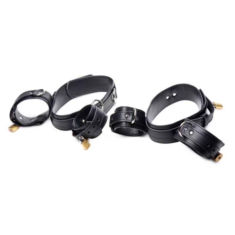 Strict Frog Tie Restraint Set - Black PU Leather