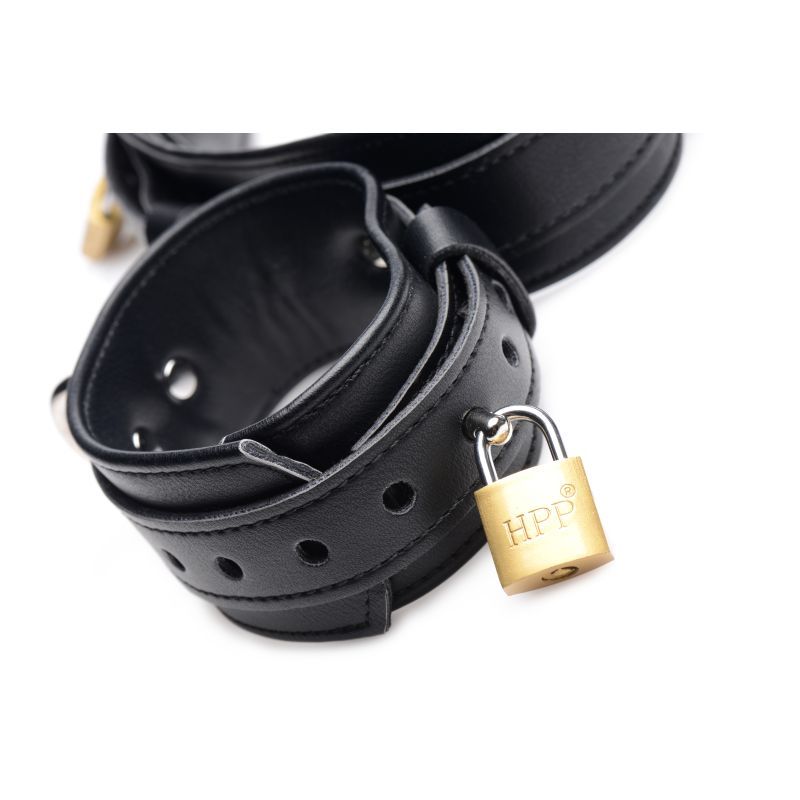 Strict Frog Tie Restraint Set - Black PU Leather