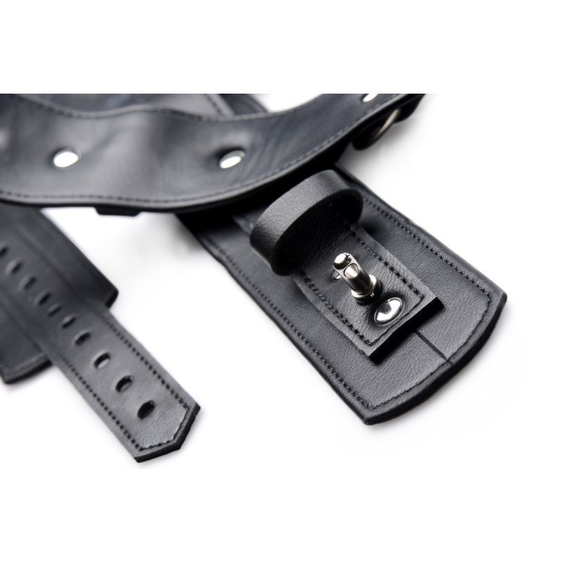 Strict Frog Tie Restraint Set - Black PU Leather