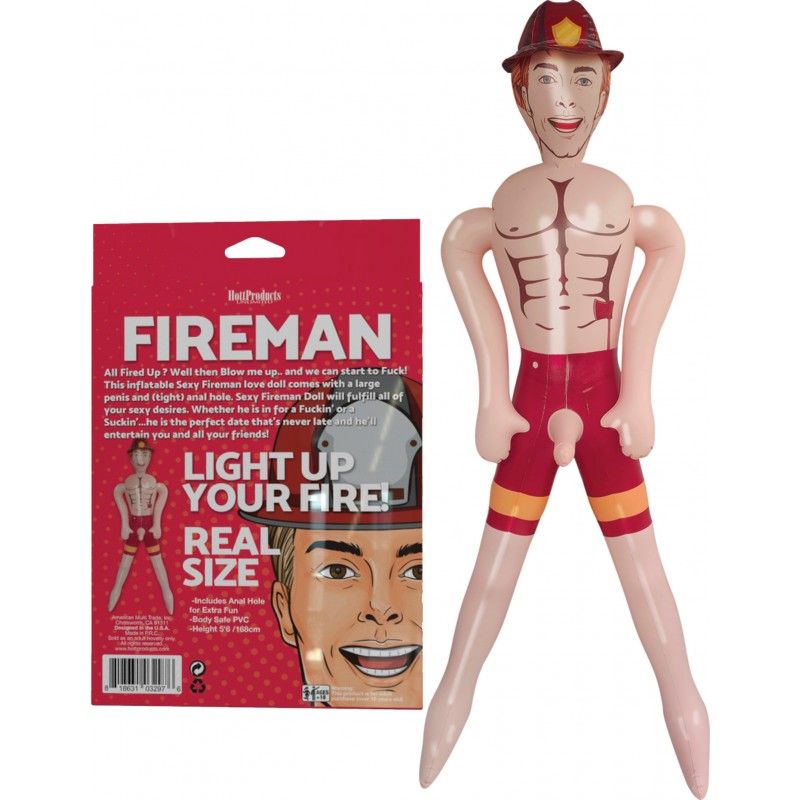 Hott Products Fireman Inflatable Doll - Adult Novelty