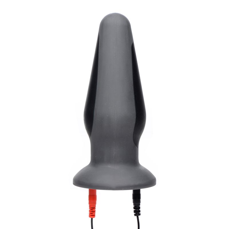 Zeus Silicone Estim Plug Black - 5 Inch Anal Amplifier