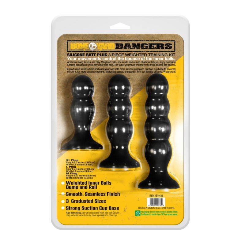 Boneyard Bangers Silicone 3-Piece Ass Training Kit
