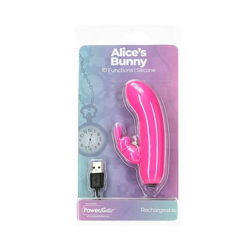 Powerbullet Rechargeable Bullet Vibrator with Rabbit Sleeve - Pink