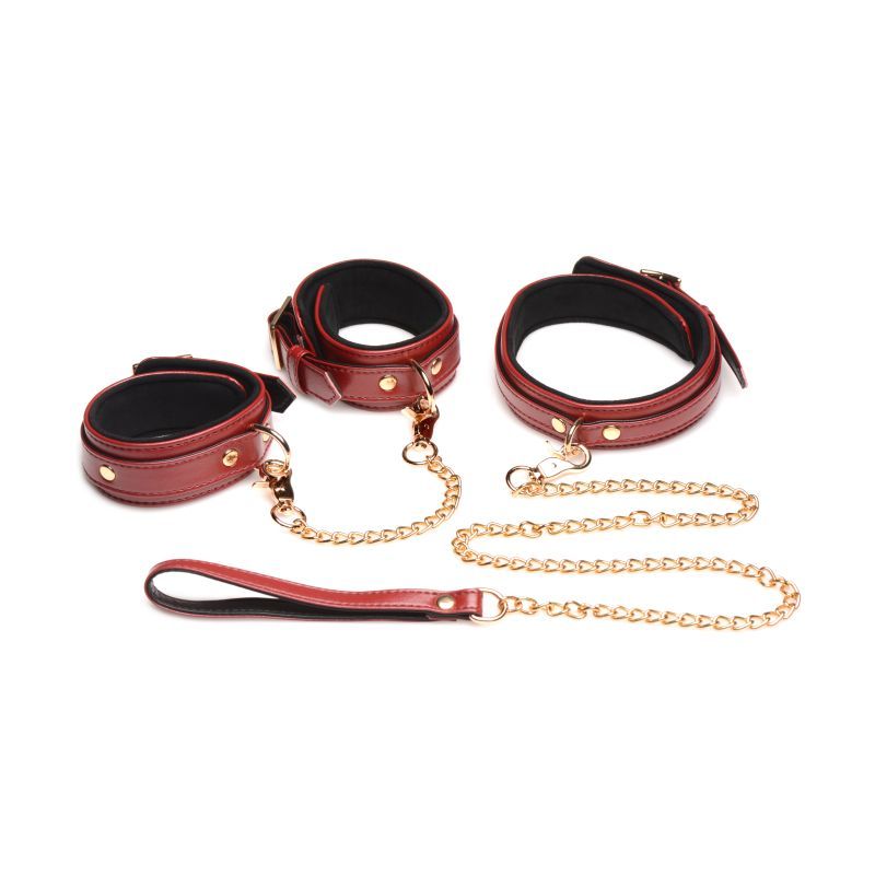 Master Series 6-Piece Bondage Set - Burgundy